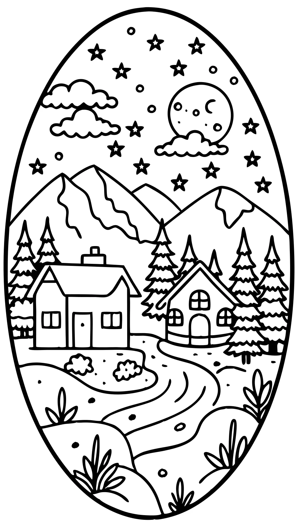 scenery coloring pages for adults